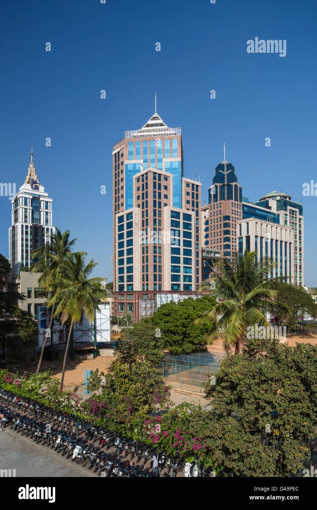Bengaluru business district skyline